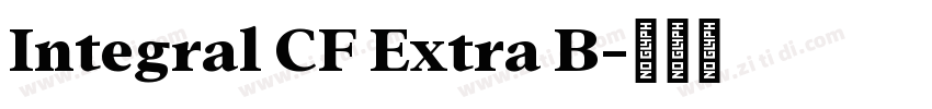 Integral CF Extra B字体转换